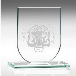 Sie formen Jade Glas Kristall Schild Trophäe Award Großhandel