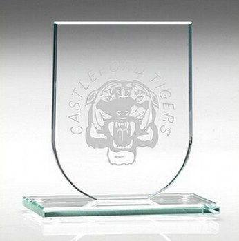 A forma di cristallo trofeo giada scudo premio all'ingrosso