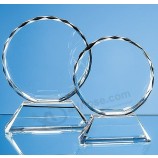 Girassol em branco claro crystal glass trophy award atacado fábrica