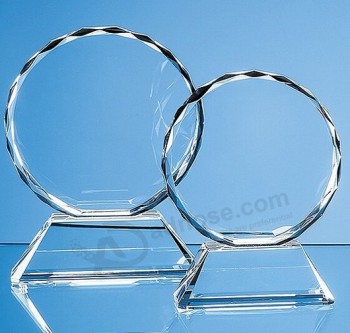 Girassol em branco claro crystal glass trophy award atacado fábrica