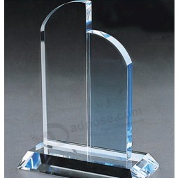 Prêmio de troféu de cristal quadrado de vidro exclusivo atacado barato