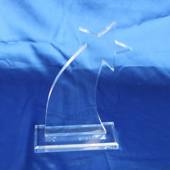 Atacado personalizado alta qualidade acrílico troféu evento a laser gravado lembrança prêmio para o evento