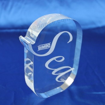Atacado personalizado alta qualidade acrílico transparente troféu evento laser gravado lembrança prêmio para o vencedor do evento