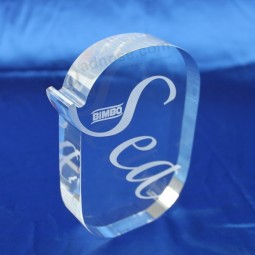Wholesale customized high quality Clear Acrylic Trophy Event Laser Engraved Souvenir Award for Event Winner