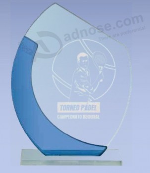 Premio di vetro chiaro personalizzato a buon mercato all'ingrosso, premi di cristallo di vetro vuoto