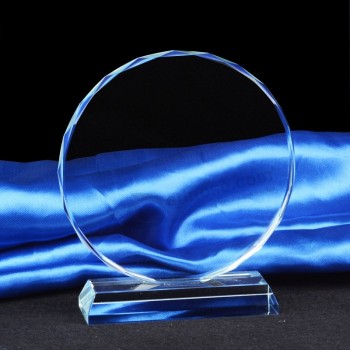 Troféu de prêmio de cristal em branco quente troféu por atacado