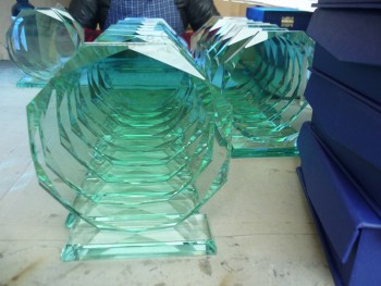 Goedkope groothandel glazen trofee award plaquette voor cadeau souvenir