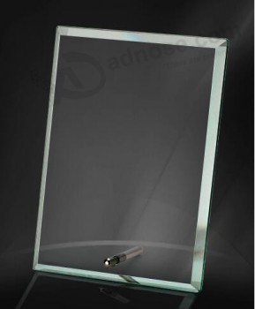 Premio trofeo de cristal con soporte de alfiler barato al por mayor