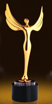 Hermoso trofeo de ángel alto-Regalo de cristal del grado del premio del trofeo del cristal precio al por mayor barato