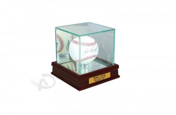 批发定制高品质清晰彩色亚克力棒球展示盒