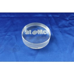 Wholesale customized high-end Laser Engraved Round Souvenir Gift Clear Acrylic Trophy at-160