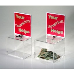 Factory direct Wholesale top quality Clear Acrylic Suggestion Vote Box