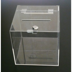 Factory direct Wholesale top quality Clear Acrylic Suggestion Donation Vote Box