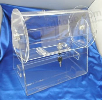 Factory direct sale high quality Clear Acrylic Vote Donation Suggestion Box