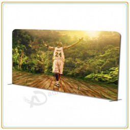 Factory direct sale high quality 20ft Straight Fabric Wall Exhibition Display with Custom Graphic