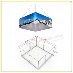 Wholesale customized top quality Overhead 8ft Square Hanging Banner Sign for Exhibition Display