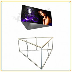 Wholesale customized top quality Triangular Hanging Sign Banner with Stretch Fabric Graphics (20ft)
