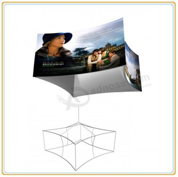 оптовое подгонянное верхнее качество квадратное подвешенное стойка дисплея знака с изображением ткани