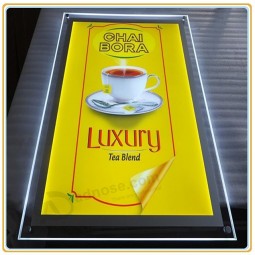 Wholesale customized top quality Cafe Store Advertising Acrylic Light Box with A3 Picture