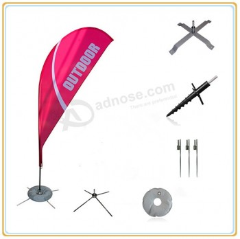 Wholesale customized high-end 3.5m Outdoor Teardrop Flag Banner with Cross Water Bag Base