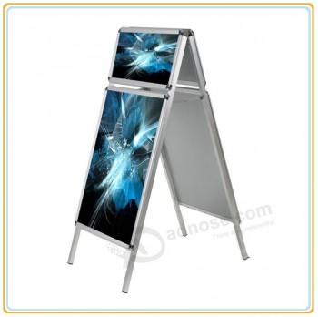 Factory direct wholesale customize top quality A1 Aluminum Double Side Poster Stand with your logo