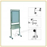 Factory direct wholesale customize top quality Supermarket Floor Poster Display Stand with Mobile Wheels