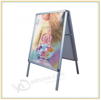 Factory direct wholesale customize top quality Wind Resistant Pavement Sign Double Sided a-Frame Poster Stand