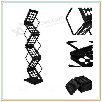 Factory direct wholesale customize top quality Black Metal A4 Magazine Display Rack