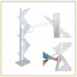 Factory direct wholesale customize top quality A4 Portable Acrylic Brochure Holder Stand