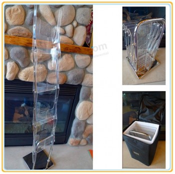 Factory direct wholesale customize top quality Acrylic Brochure Holder in A4 Box Size/Portable Brochure Stand