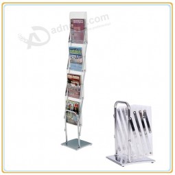 Factory direct wholesale customize top quality Portable A4 Size Acrylic Magazine Holder Brochure Holder