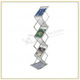 Factory direct wholesale customize top quality Folding Acrylic Magazine Rack Brochure Holder Display (A4)