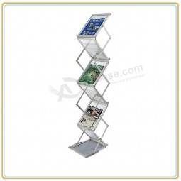 Factory direct wholesale customize top quality Folding Acrylic Magazine Rack Brochure Holder Display (A4)