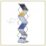 Factory direct wholesale customize top quality Folding Acrylic Magazine Showing Shelf/ Plexiglass Book Display (A3)