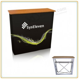 Factory direct wholesale customize top quality Portable Exhibition Reception Table /Counter
