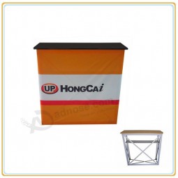 Factory direct wholesale customize top quality Easy Set up Square Promotional Portable Exhibition Counter