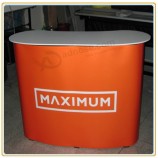 Factory direct wholesale customize top quality Curve Pop up Counter, Display Table with Easy Carry Bag