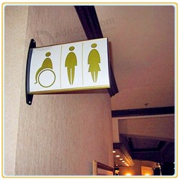 Wholesale customized high quality Aluminum Wall Mounted Directional Sign Board/Restroom Sign Bracket