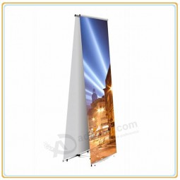 Wholesale customized top quality Double L Banner Stand/Ad Post Display Rack