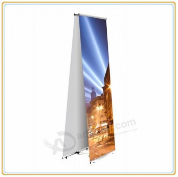 Wholesale customized top quality Double L Banner Stand/Ad Post Display Rack