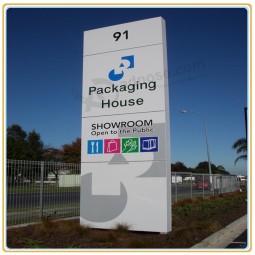 工場直接販売トップ高品質の屋外フロア立っているパイロンサイン会社ロゴの表示