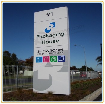工場直接販売トップ高品質の屋外フロア立っているパイロンサイン会社ロゴの表示
