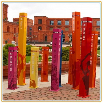 Factory direct sale top high quality New Way Guiding Post/Stylish Colorful Guidepost