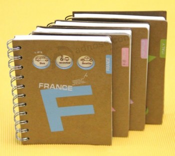 Fabrik benutzerdefinierte Spiralbindung Notebook mit pp Hardcover