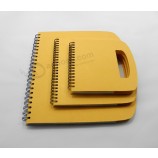 Cheap Custom Spiral Binding Notebook/Diary with Die-Cut Handle