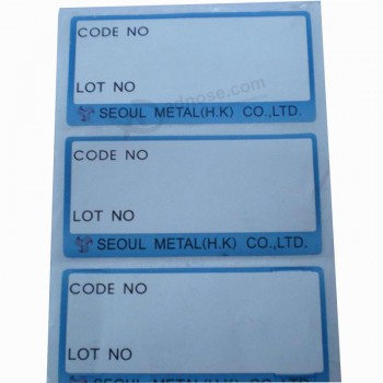La mitad-Auto en blanco-Etiqueta adhesiva personalizada pegatina barata para el embalaje