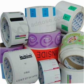 Barato cor personalizada impressa auto-Etiqueta adesiva pelo rolo para a embalagem
