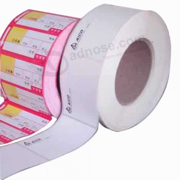 Etiqueta engomada y etiqueta de papel auto-adhesivas impresas aduana barata del papel para embalar