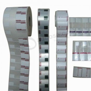 Étiquette auto-adhésive bon marché faite sur commande de papier d'aluminium brillant mat
