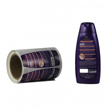 Autocollant d'étiquette auto-adhésif imprimé personnalisé pour le paquet de shampooing